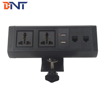 Clamp On Desktop Power Outlet For Modern Office Multimedia Conference System